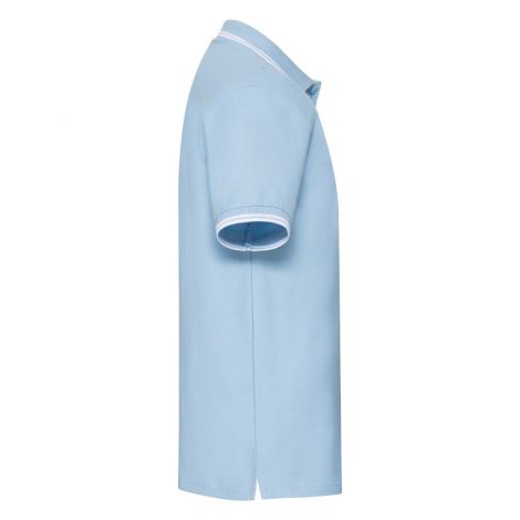 Premium Tipped Polo muška majica svetlo plava-bela